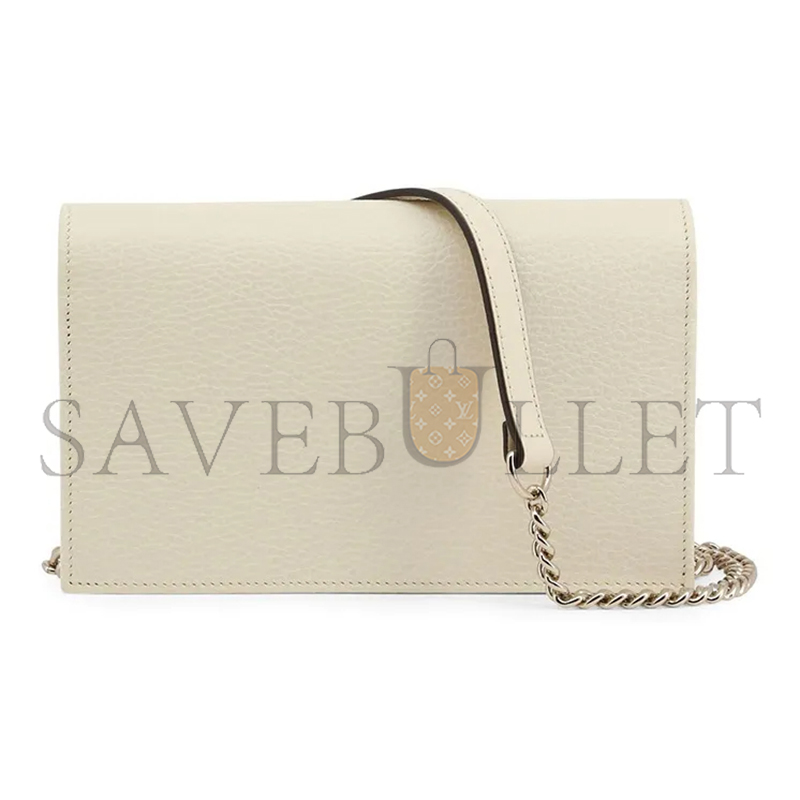GUCCI DOLLAR CALFSKIN INTERLOCKING G CHAIN WALLET 615523 (20*13*6cm)